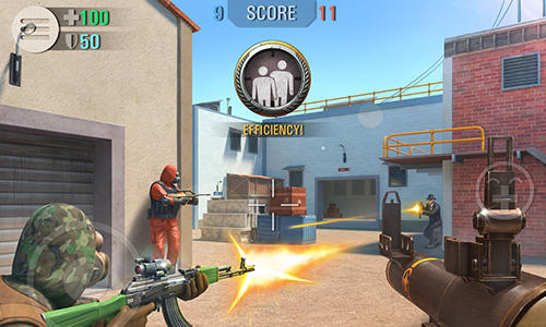 Gameplay of the Crime revolt: Online shooter for Android phone or tablet.