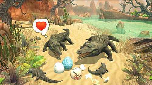 Gameplay of the Crocodile family sim: Online for Android phone or tablet.