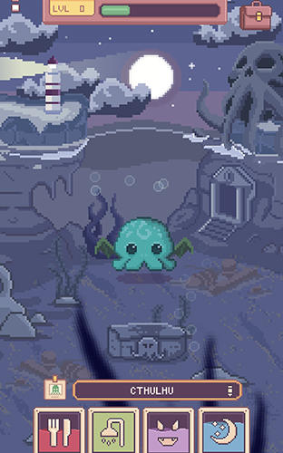 Gameplay of the Cthulhu virtual pet 2 for Android phone or tablet.