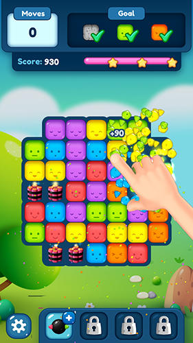Gameplay of the Cube blast puzzle block: Puzzle legend for Android phone or tablet.