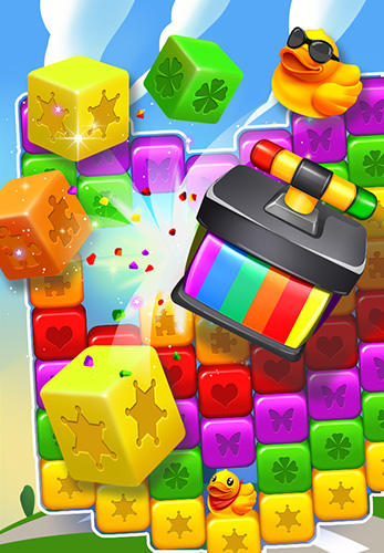 Gameplay of the Cube blast rescue toy block for Android phone or tablet.