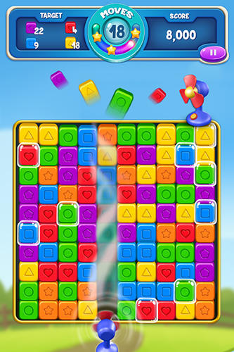 Gameplay of the Cube blast for Android phone or tablet.