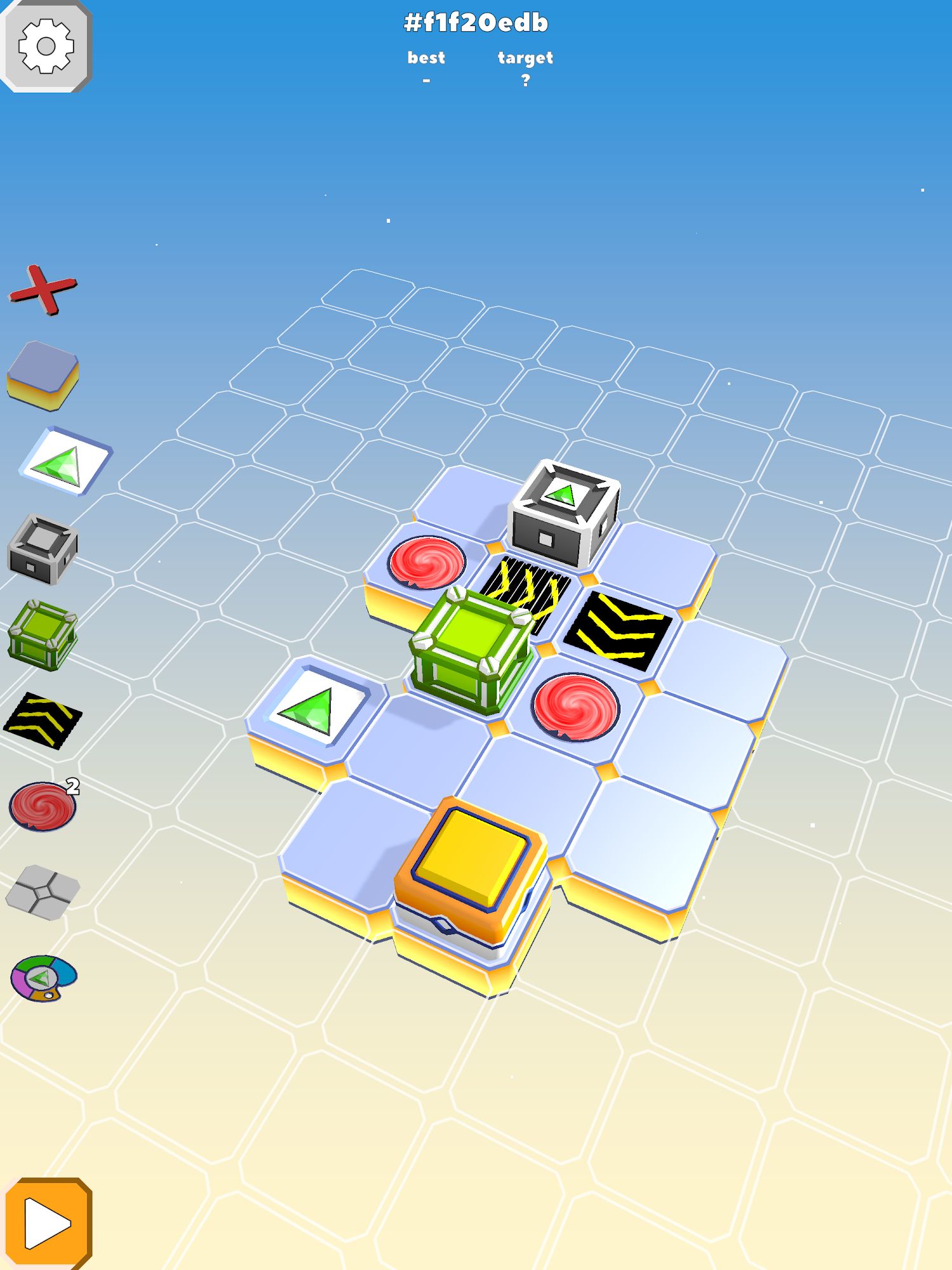 Gameplay of the Cubi Code - Logic Puzzles for Android phone or tablet.