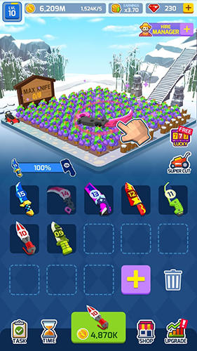Gameplay of the Cut the grass for Android phone or tablet.