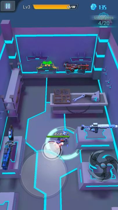 Gameplay of the Cyber Gunner : Dead Code for Android phone or tablet.