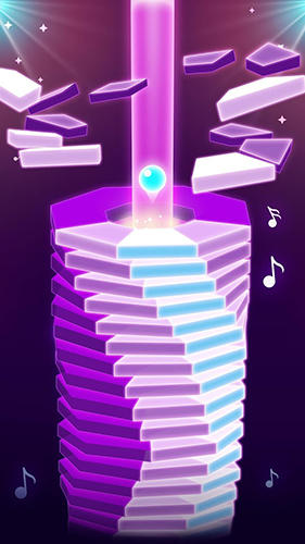 Gameplay of the Dancing helix: Colorful twister for Android phone or tablet.