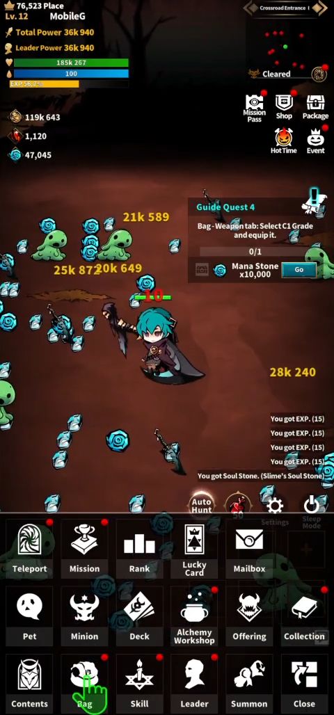 Gameplay of the Dark Warlock for Android phone or tablet.