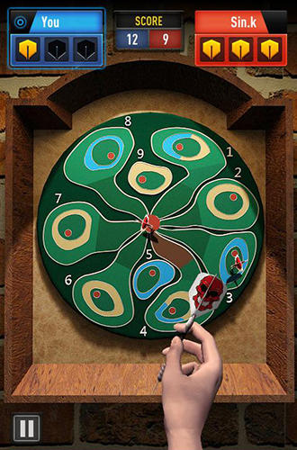 Gameplay of the Darts master 3D for Android phone or tablet.