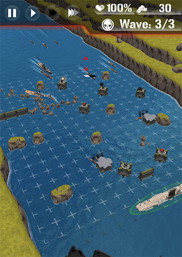 Gameplay of the Dawn uprising: Battle ship defense for Android phone or tablet.