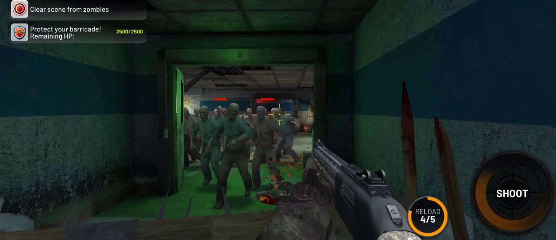 Gameplay of the Deadlander: FPS Zombie Game for Android phone or tablet.