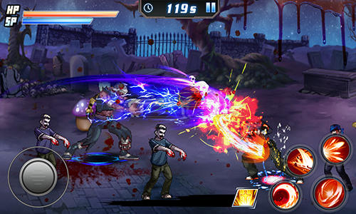 Gameplay of the Death zombie fight for Android phone or tablet.