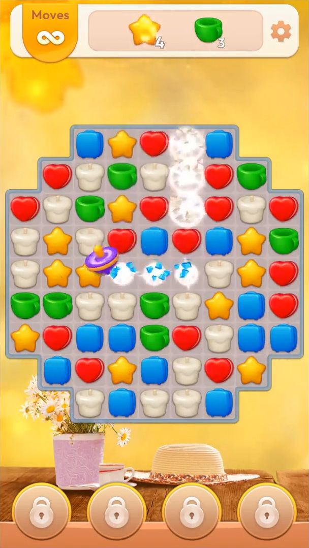 Gameplay of the Decor Match for Android phone or tablet.