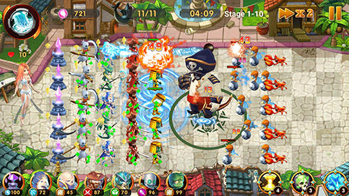 Gameplay of the Defender legend: Hero champions TD for Android phone or tablet.