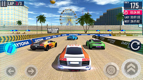 Gameplay of the Deltona beach racing: Car racing 3D for Android phone or tablet.