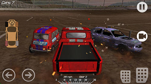 Gameplay of the Demolition derby 2: Circuit for Android phone or tablet.