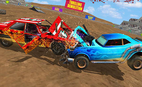 Gameplay of the Demolition derby real car wars for Android phone or tablet.