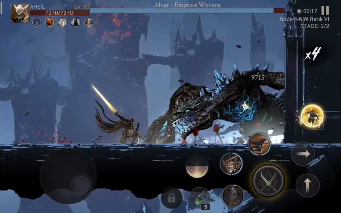 Gameplay of the Demon Hunter: Shadow World for Android phone or tablet.