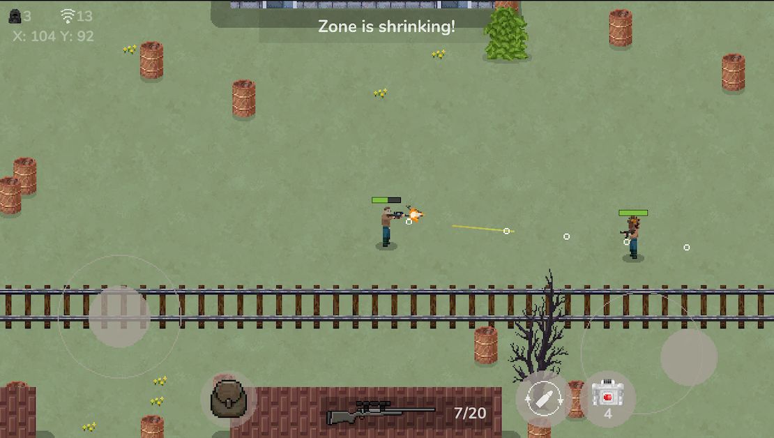 Gameplay of the Desert Pixel Online for Android phone or tablet.