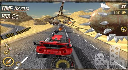 Gameplay of the Desert death: Racing fever 3D for Android phone or tablet.