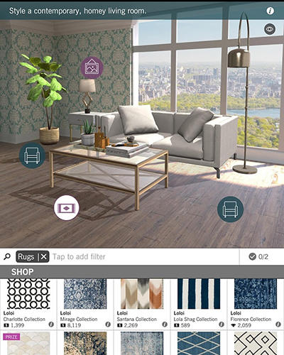 Gameplay of the Design home for Android phone or tablet.