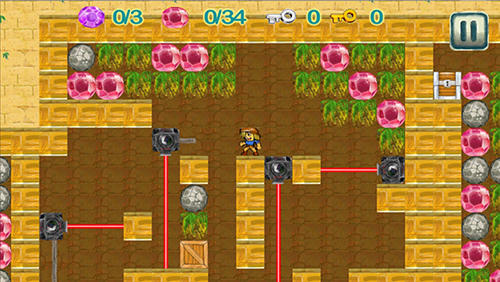 Gameplay of the Diamond rush: Temple adventure for Android phone or tablet.