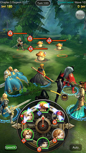 Gameplay of the Dimension summoner: Hero arena 3D fantasy RPG for Android phone or tablet.