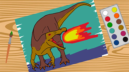 Gameplay of the Dino paint for Android phone or tablet.
