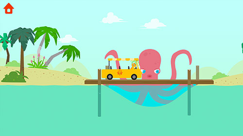 Gameplay of the Dinosaur bus for Android phone or tablet.