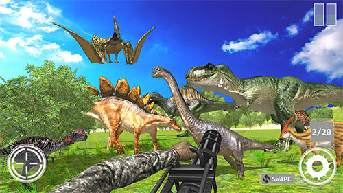 Gameplay of the Dinosaur hunter 2 for Android phone or tablet.