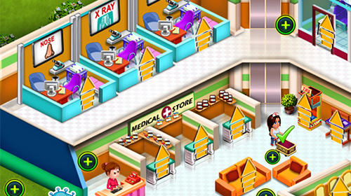 Gameplay of the Doctor mania: Hospital game for Android phone or tablet.