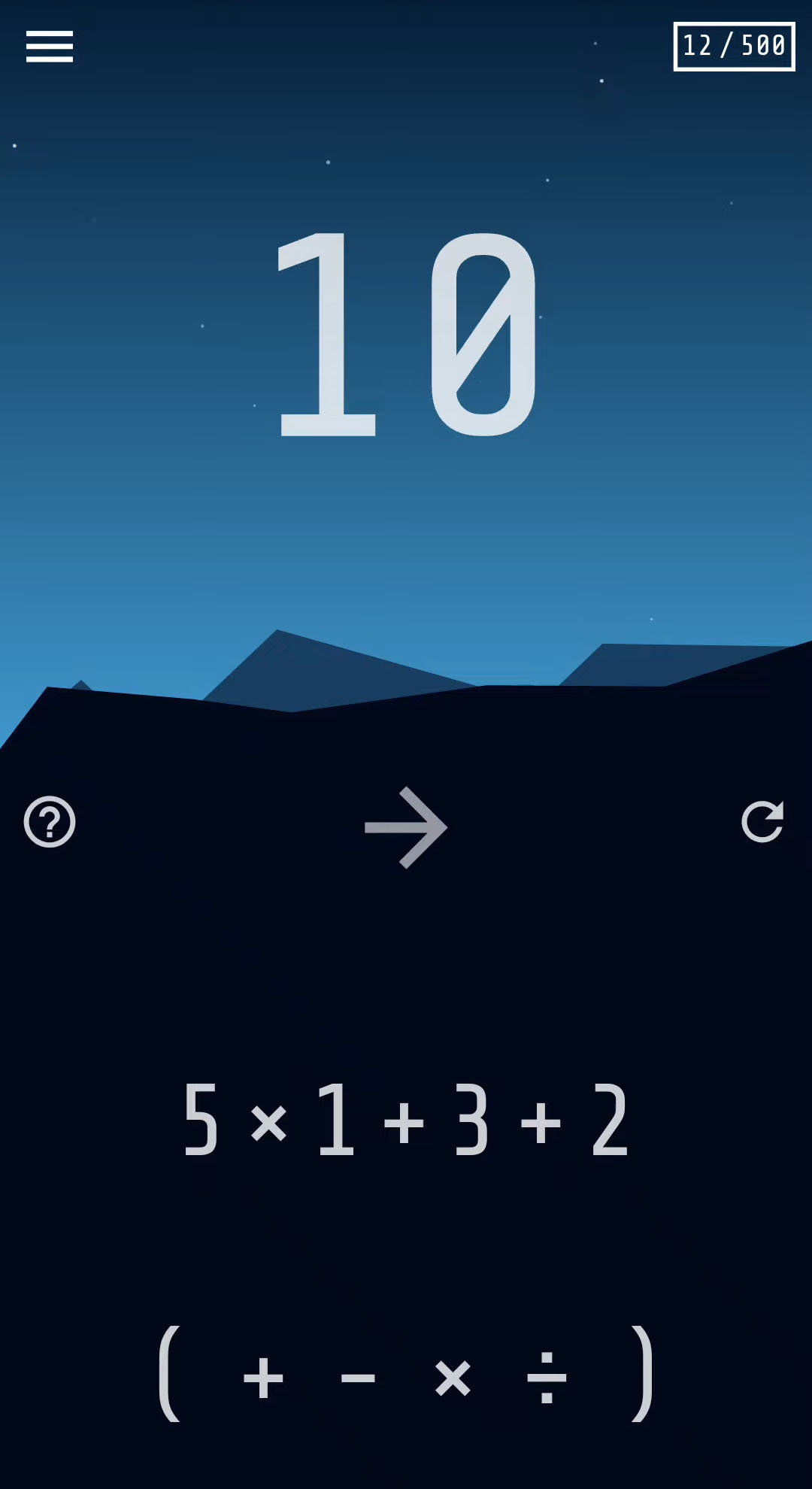 Gameplay of the 4=10 for Android phone or tablet.
