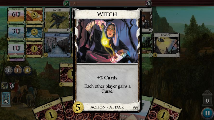 Gameplay of the Dominion for Android phone or tablet.