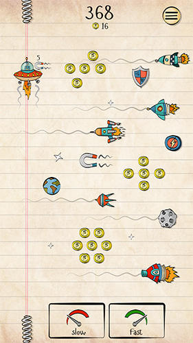 Gameplay of the Doodle space: Lost in time for Android phone or tablet.
