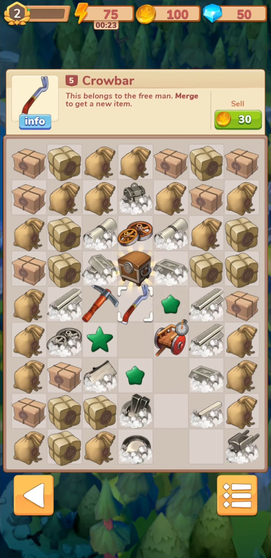 Gameplay of the Merge Master – Adventure Puzzle for Android phone or tablet.