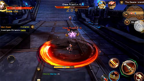 Gameplay of the Dragon revolt: Classic MMORPG for Android phone or tablet.