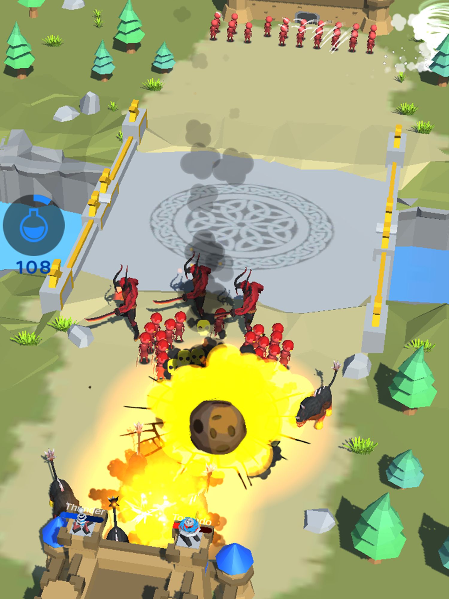 Gameplay of the Draw Castle War for Android phone or tablet.