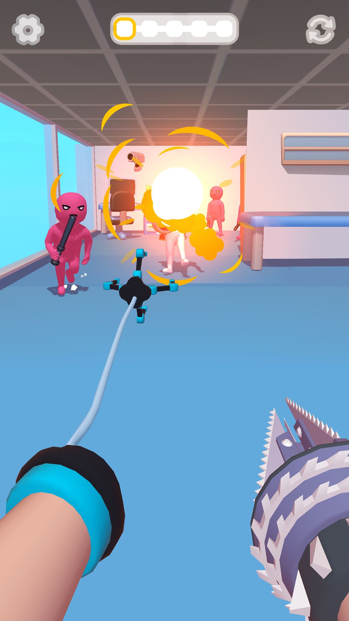 Gameplay of the Drill Punch 3D for Android phone or tablet.