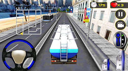 Gameplay of the Driving simulator: Truck driver for Android phone or tablet.