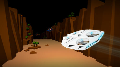 Gameplay of the Drone racer: Canyons for Android phone or tablet.