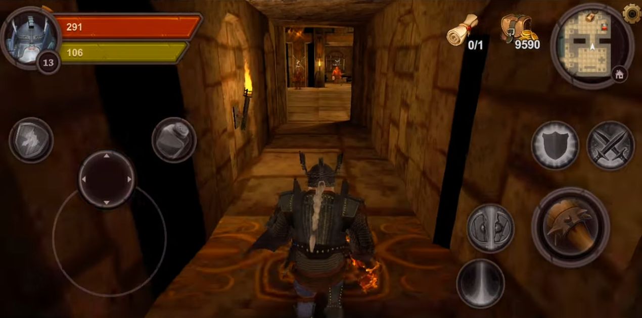 Gameplay of the Dungeon Ward - rpg offline for Android phone or tablet.