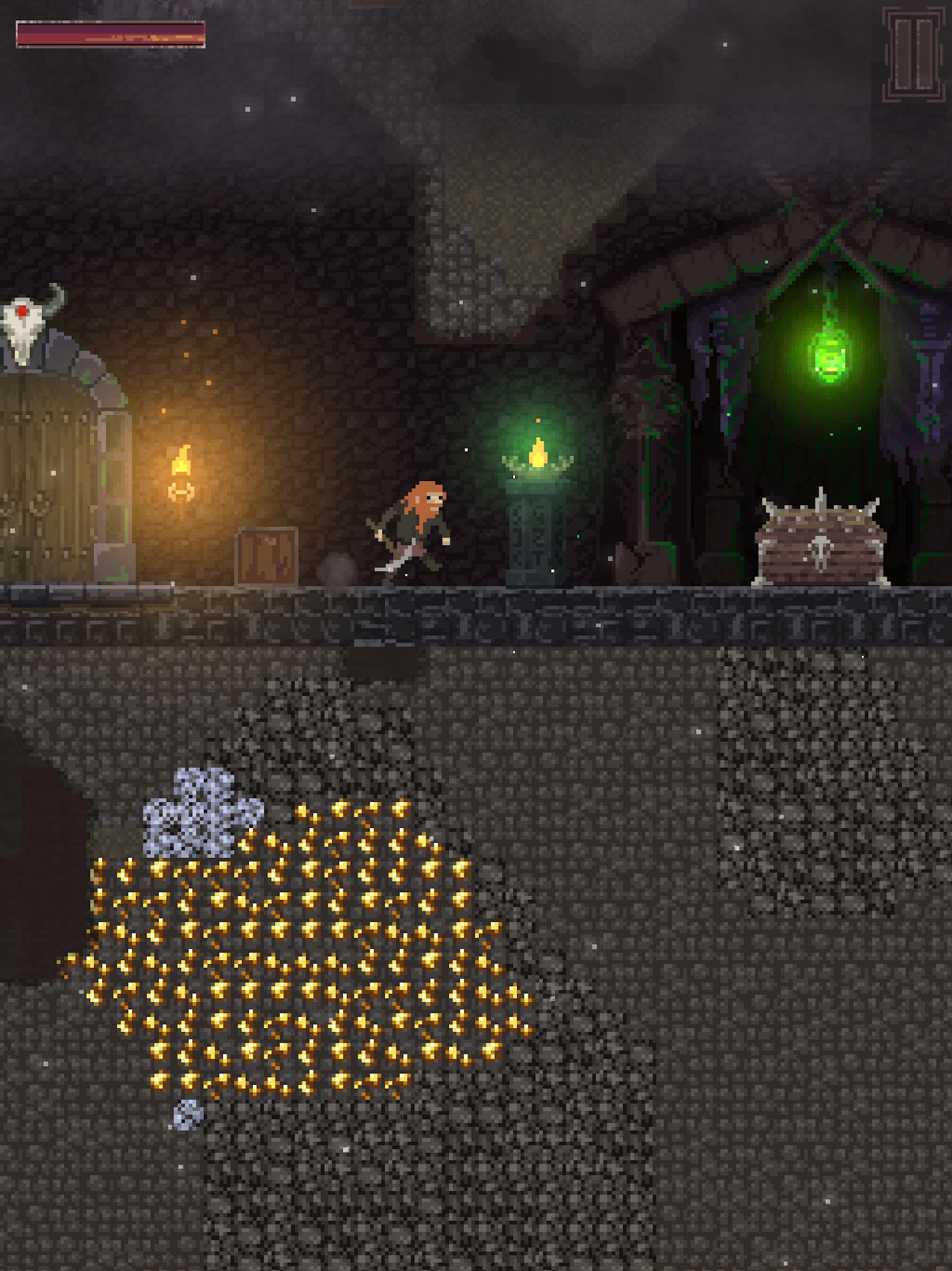 Gameplay of the Dungeons & Miners for Android phone or tablet.