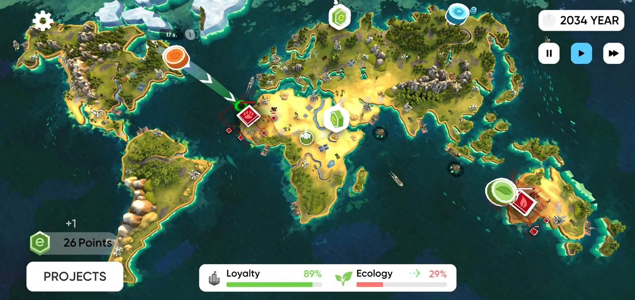 Gameplay of the ECO inc. Save the Earth Planet for Android phone or tablet.