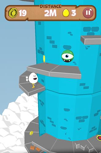 Gameplay of the Egg runner for Android phone or tablet.