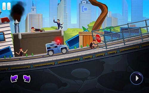 Gameplay of the Elite SWAT car racing: Army truck driving game for Android phone or tablet.