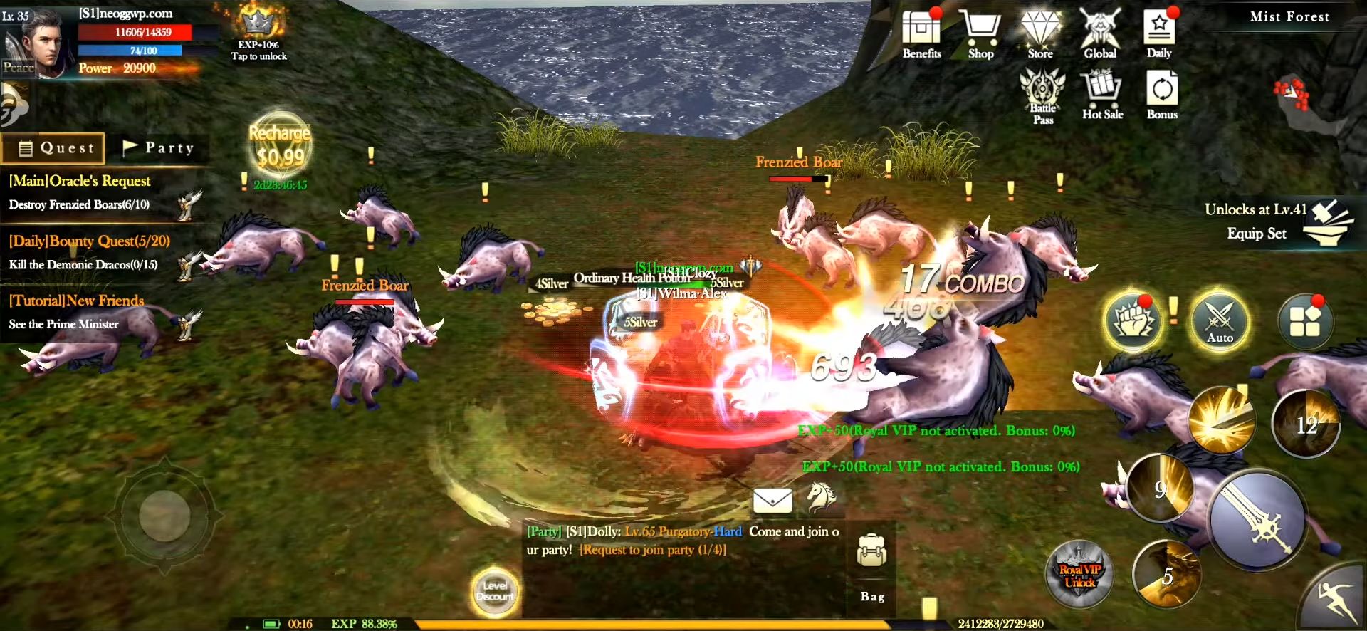 Gameplay of the Elysium Lost for Android phone or tablet.