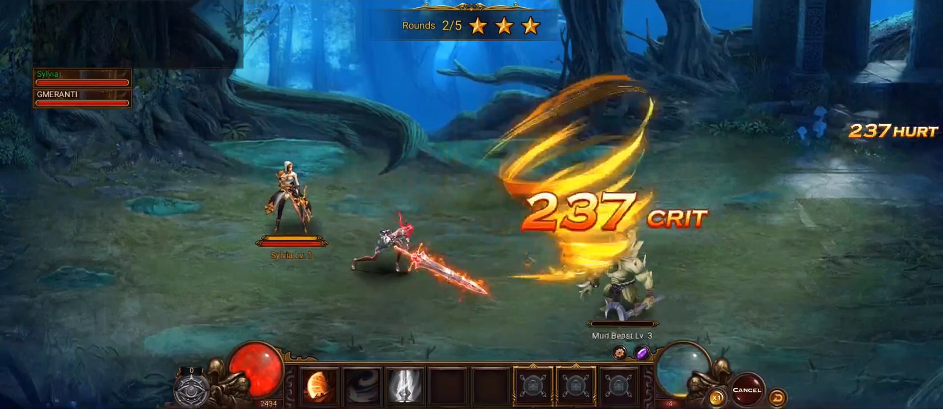 Gameplay of the Eternal Fury 3 Nostalgic MMO for Android phone or tablet.
