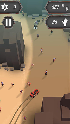 Gameplay of the Evil car: Zombie apocalypse for Android phone or tablet.