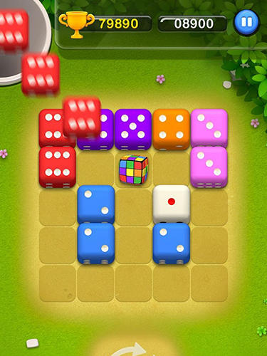 Gameplay of the Fantastic dice: Merge puzzle for Android phone or tablet.