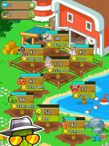 Gameplay of the Farm and click: Idle farming clicker for Android phone or tablet.