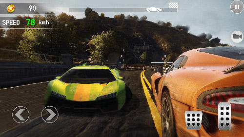 Gameplay of the Fast car driving for Android phone or tablet.